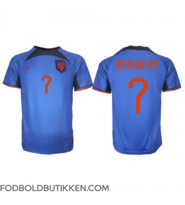 Holland Steven Bergwijn #7 Udebanetrøje VM 2022 Kortærmet